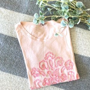 J crew embroidered tee
